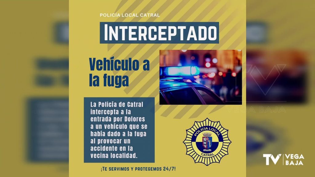 La Polic A Local De Catral Intercepta Un Veh Culo Que Se Hab A Dado A La Fuga Tras Provocar Un